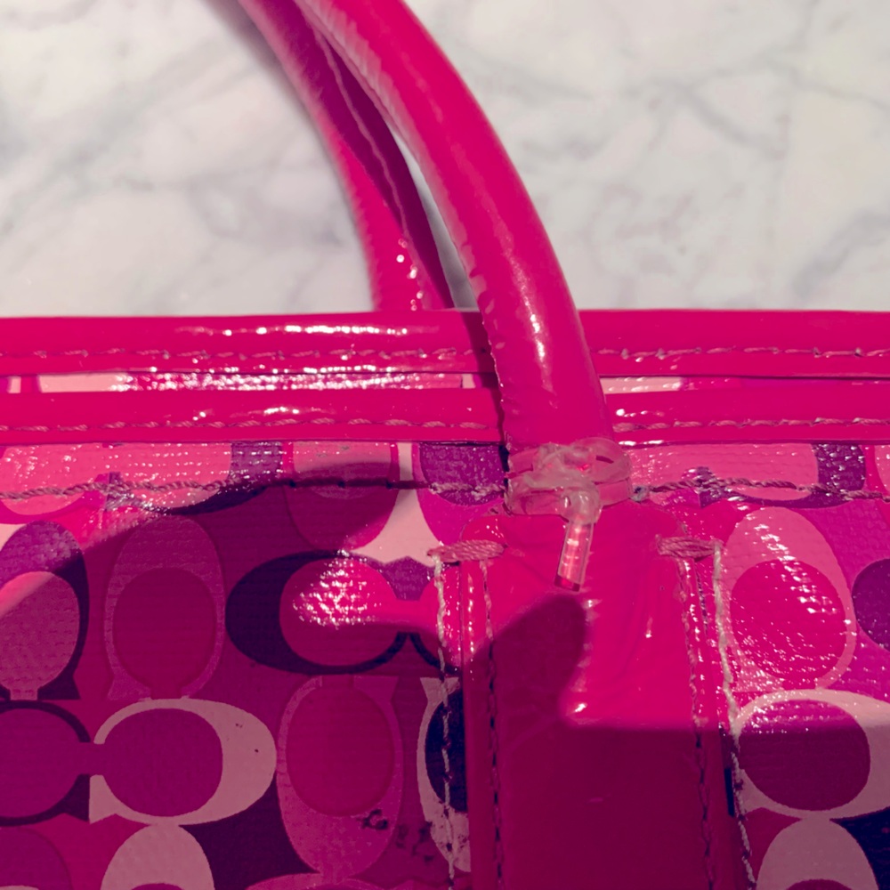 💕COACH POPPY TOTE💕BEAUTIFUL BRIGHT HANDBAG💕SUPER CLEAN!! - Picture 3 of 13